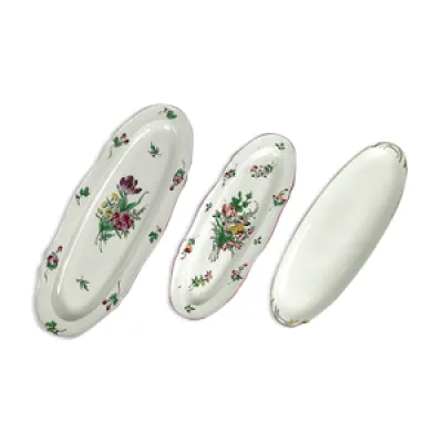 Série de trois plats - porcelaine limoges