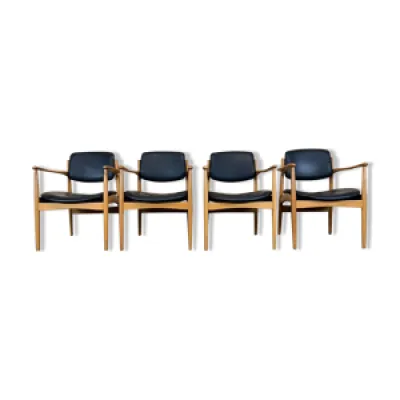 4 60s 70s chaise de salle - design danois