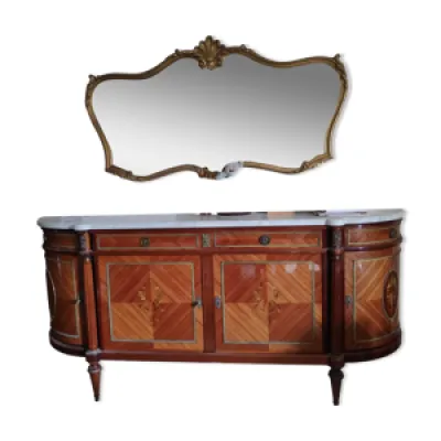 Buffet style Louis XVI - bois rose miroir