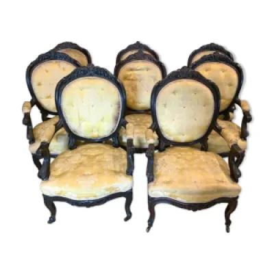 fauteuils Napoléon III - palissandre
