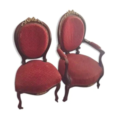 fauteuils médaillon - louis