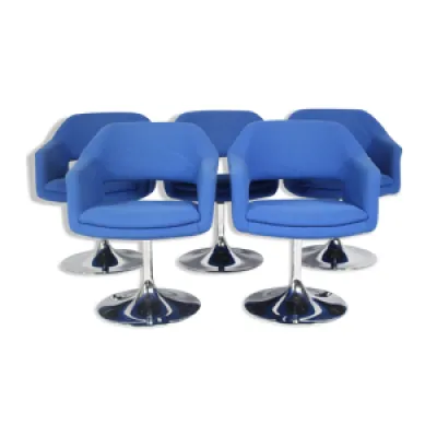 Set of 5 Vintage Largo - swivel chairs