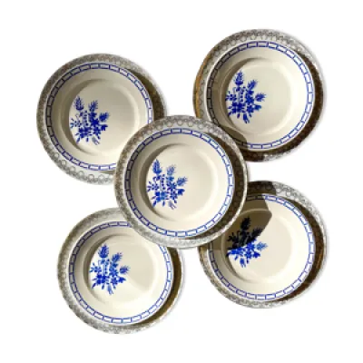 10 Assiettes porcelaine - blanche limoges