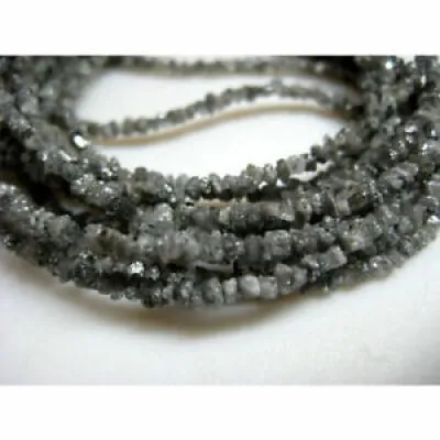 Diamant brut gris naturel - perles