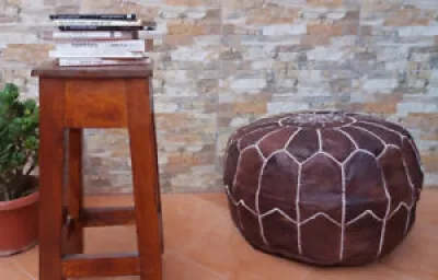 Moroccan Pouf leather
