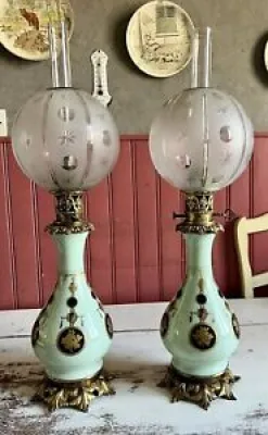 Paire De Lampe A Pétrole - globes