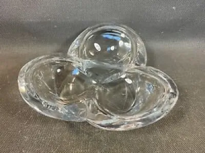 Ancien bol plat en verre - compartiments