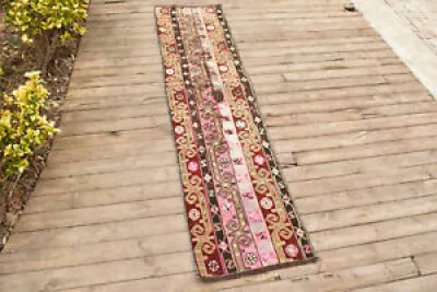 Turkish Kilim rug 1x6 - wool runner
