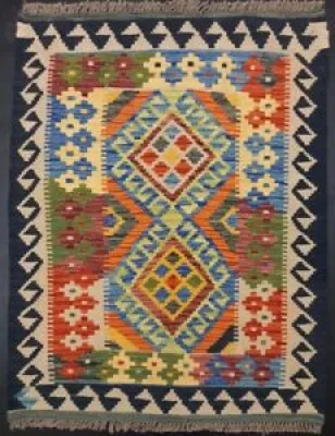 Tapis Kilim afghan multicolore - 125