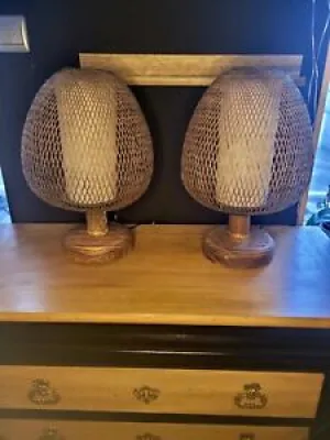 Lampe design bambou tressé - Modèle