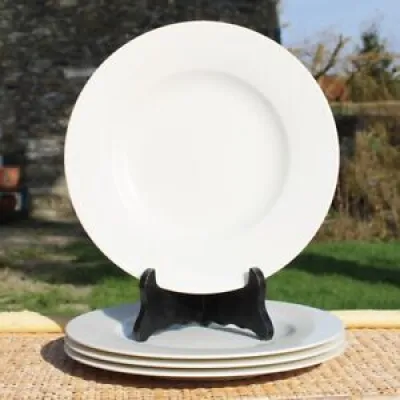 Set de 4 assiettes plates - white