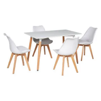 Ensemble table rectangulaire - 120cm