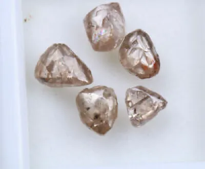 5pcs diamant brut lisse - cristaux