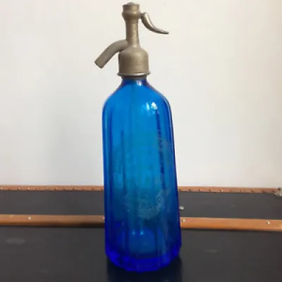 Ancien siphon bleu Guérande - gazeuse seltz