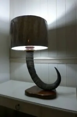 TABLE LAMP MADE FROM - horn