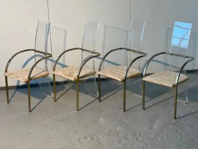 Ensemble de 4 chaises - chrom