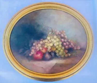Tableau peinture huile - raisins