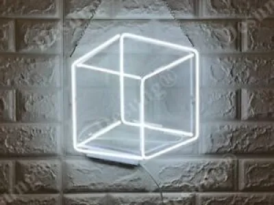 White Cubic Cube Acrylic - neon