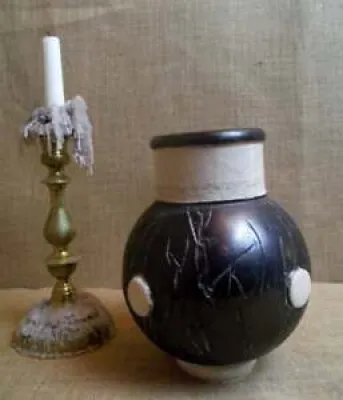 Gros vase ceramique raku - point