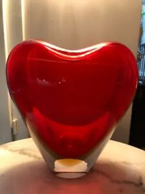 Vase coeur de Murano - salviati