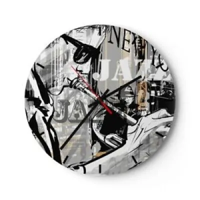Horloge murale en verre - musique