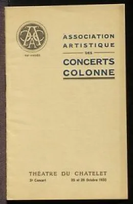 Programme Colonne 1930