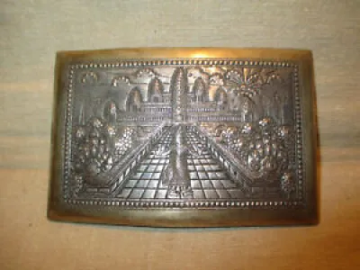 Ancien porte carte métal - inde