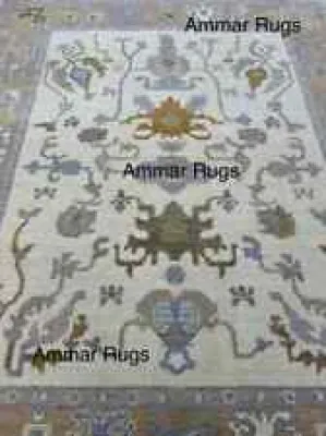 Beige colorful Modern - oushak rug