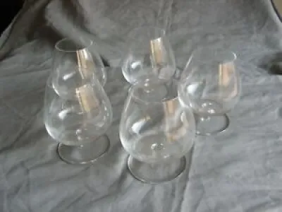 Lot de 5 verres en cristal - ballon
