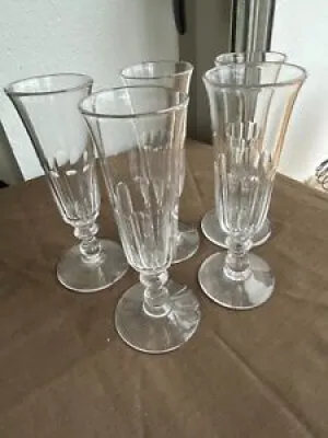 5 FLUTES A CHAMPAGNE - crystal