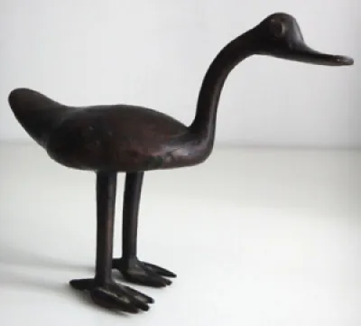 Ancien canard en bronze - cire