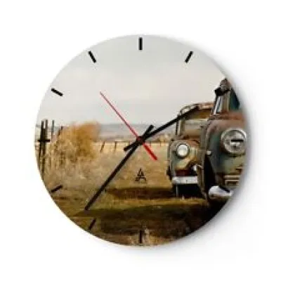 Horloge murale en verre - clock