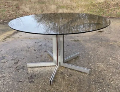 Grande table en verre - alu