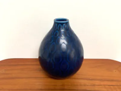 Vase poterie bleu années - nils