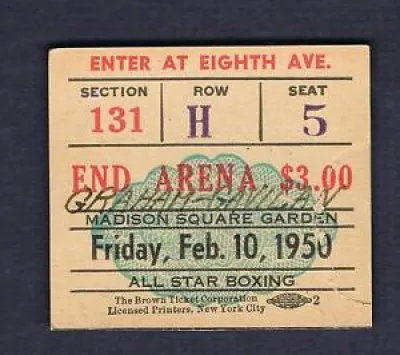 RARE 1950 MSG boxing - johnny