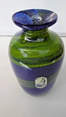 Vase verrerie d'art souffle - bouche