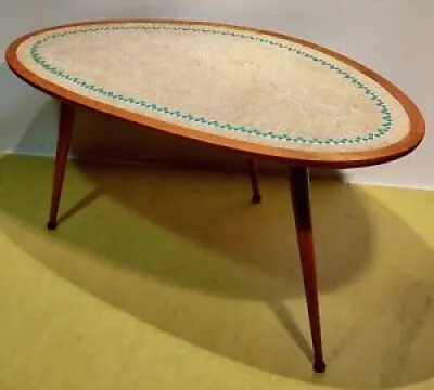 Table en mosaïque design années 50 Berthold Müller Oerlinghausen ERA