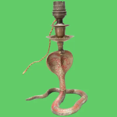 Vintage pied lampe serpent - cobra
