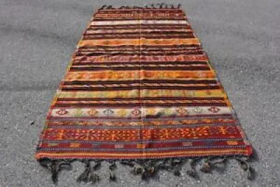 Colorful kilim rug, Turkish - bohemian
