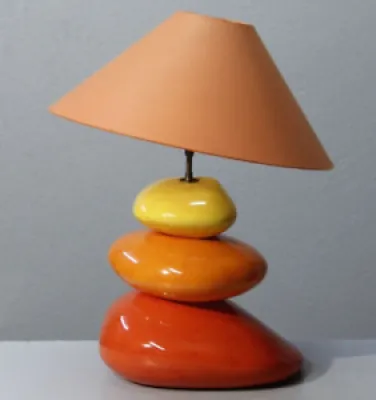 Lampe galets céramique
