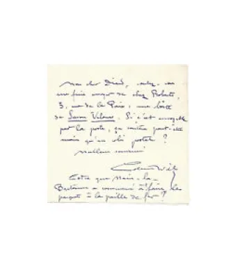 COLETTE  / Lettre autographe - willy