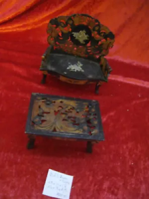 Miniatures divan et table - 18cm