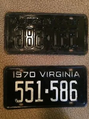 1970 virginia Pair License