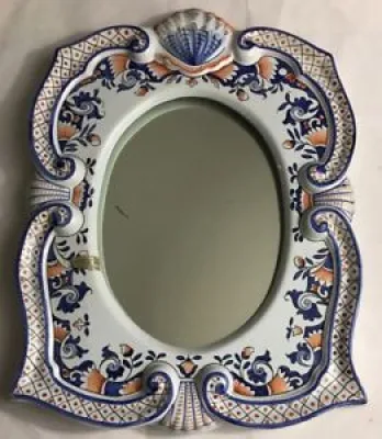 Rare Grand Miroir Desvres - gabriel fourmaintraux