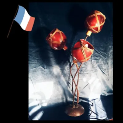 Lampe vintage rouge chic. - ampoules
