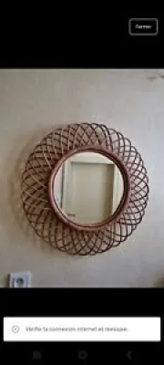 Miroir Rotin franco Albini