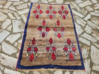 Turkish vintage shaggy - wool rug