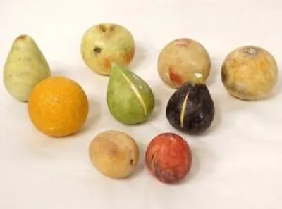 Ensemble 9 fruits marbre - carrare