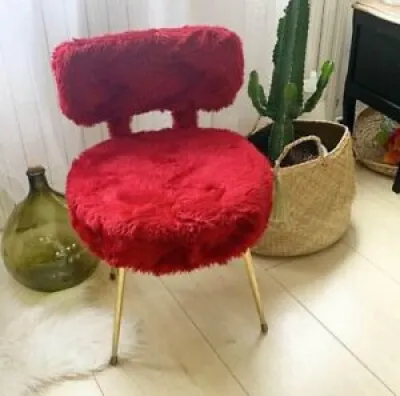 Chaise moumoute vintage - home
