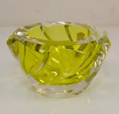 Cendrier en verre cristal - citron